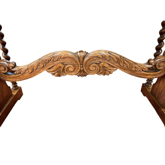 William & Mary Revival Burl Walnut Cabinet on Stand, Circa 1920s, Attributed For Sale - Image 12 of 14