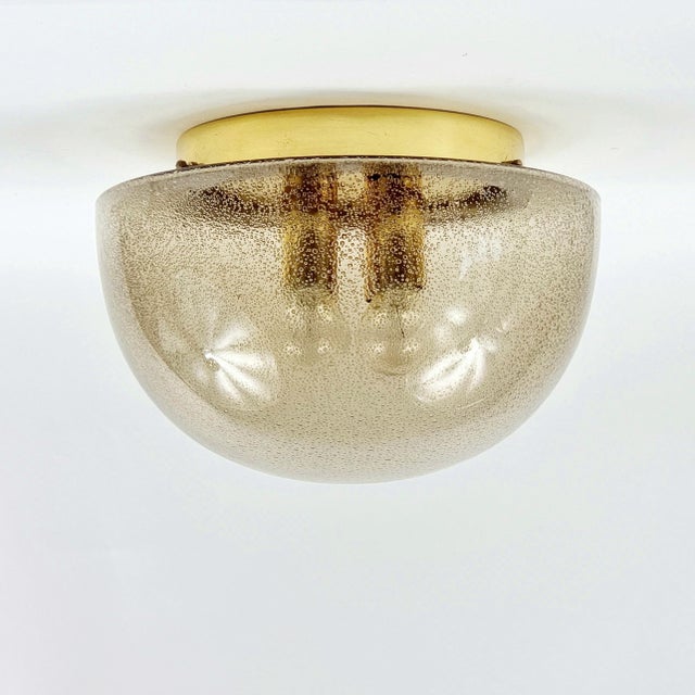 Mid-Century Modern Large Space Age Mushroom-Shaped Ceiling Light from Limburg, Germany, 1970s For Sale - Image 3 of 10