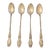 Antique 1910 Whiting Lily Pattern Sterling Silver Iced Tea Spoons- Set of 4 For Sale