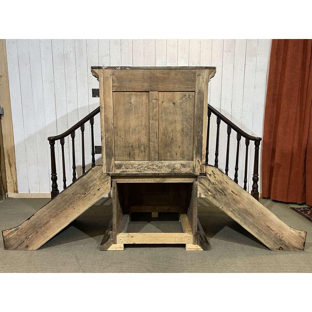 19th Century English University Chair in Fir and Pitch Pine For Sale - Image 9 of 16