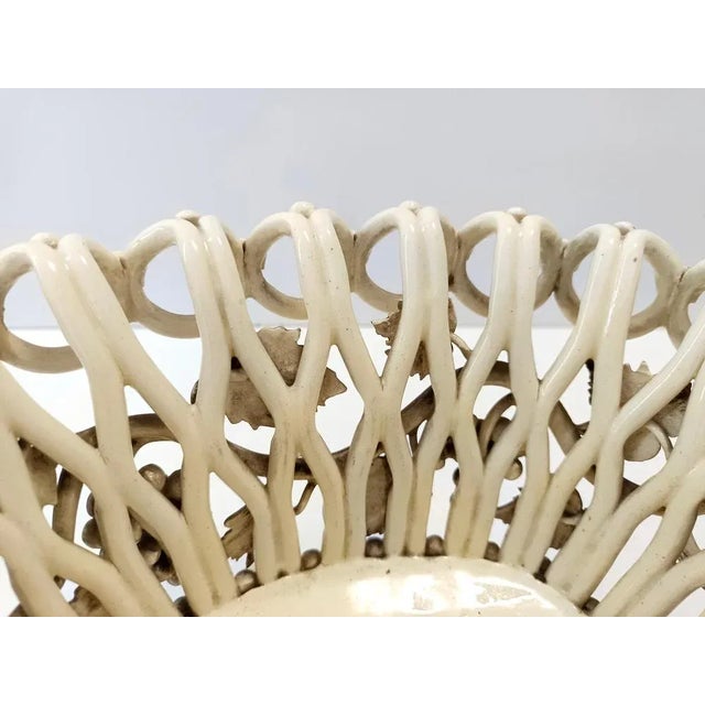 Cream Ceramic Fruit Bowl or Centerpiece by Charles de Boissimon, France For Sale - Image 15 of 17