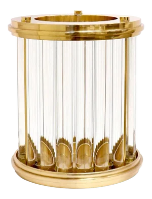 Pasargad Home Calypso Lucite & Stainless Steel Hurricane