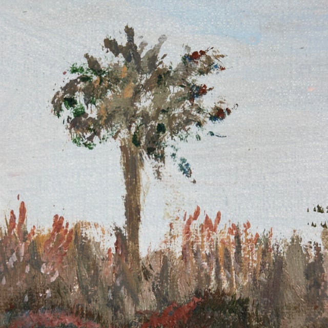 Vintage Original Old Florida Marsh Landscape Painting For Sale In Tampa - Image 6 of 12