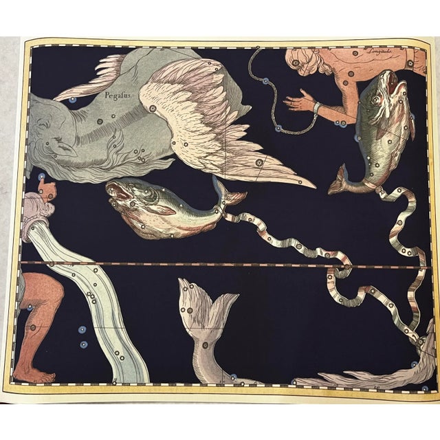 Marvelous printed to order antique print of Pegasus and Pisces constellations. Very rare image. Ready for matting and...