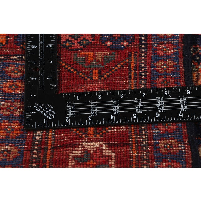 Antique Navy Blue Persian Kurdish Rug - 04'06 X 07'02 For Sale In Dallas - Image 6 of 9