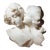 Antique Alabaster Sculpture of Two Intertwined Female Busts For Sale