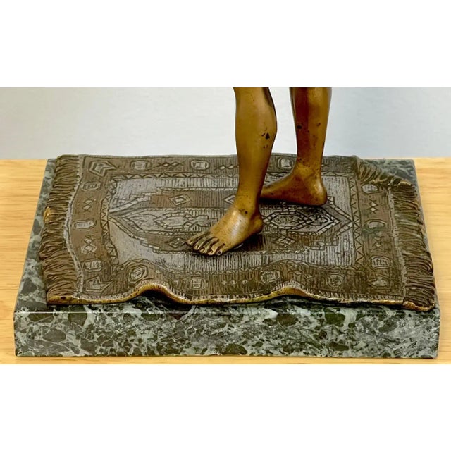 Vienna cold painted bronze Egyptian attendant, attributed to Bergman With exquisite detail the standing Egyptian attendant...