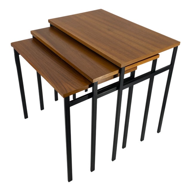 Mid-Century Nesting Tables in Teak, 1960s, Set of 3 For Sale