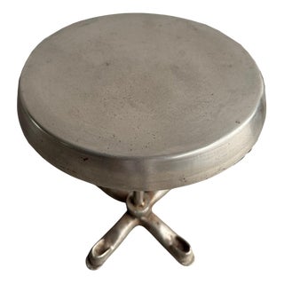 Industrial-Style Metal Side Table For Sale
