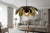 Large lotus flower pendant light by Robert de Schuytener from the 1980s, 75 centimeters in diameter. It features black...