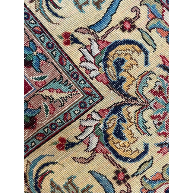 Vintage Persian Tabriz Rug, 9'8" X 13'4" For Sale - Image 4 of 6