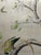 Paper Large Antique Chinese Chinoiserie Hand Painted Framed Wall Paper Panel For Sale - Image 7 of 12