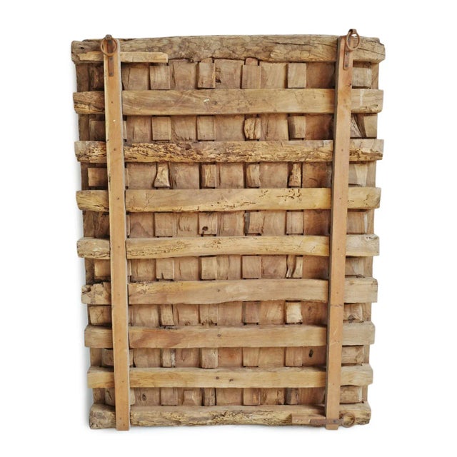 Mid 20th Century Carved Flower Ceiling Panel / Headboard For Sale - Image 4 of 9