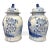 2020s Chinoiserie White & Blue Flower Baluster Ginger Jars - a Pair For Sale - Image 5 of 5
