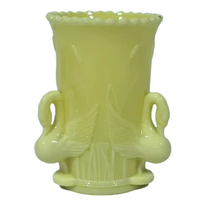 Late 19th Century Victorian English Glass Swan Vase