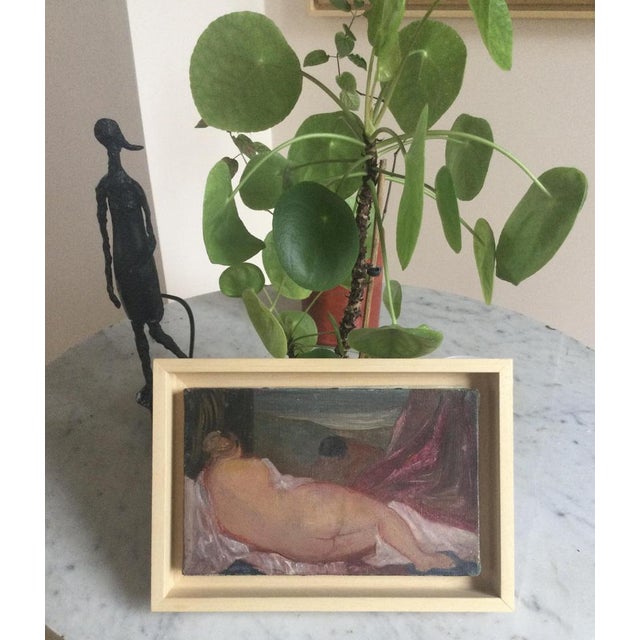 Pierre Georgeot, The Nude and the Voyeur, Oil on Canvas For Sale - Image 4 of 5