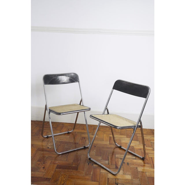 Vintage Italian Folding Chairs in Chrome, 1960s, Set of 2 For Sale - Image 17 of 18