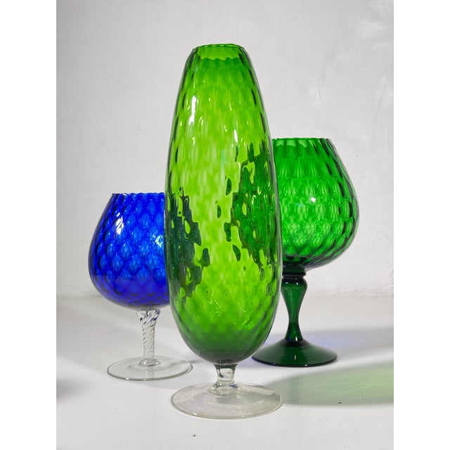 Mid-Century Empoli Glass, 1960s, Set of 3 For Sale - Image 12 of 18