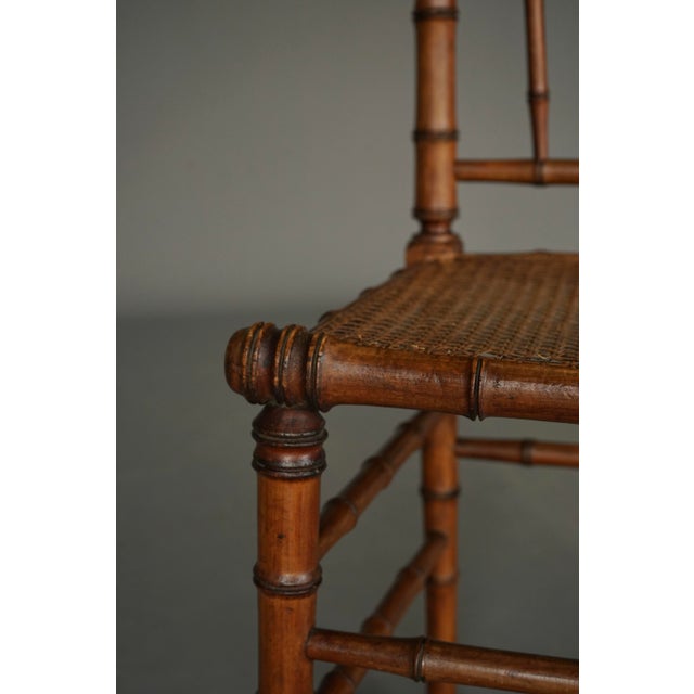 Antique American Faux Bamboo Side Chair, 1880s For Sale - Image 10 of 15