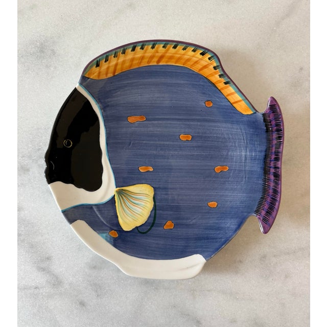 Mikasa Set of 5 Coral Ocean Fish Dinner Plates by Studio Nova For Sale - Image 4 of 12