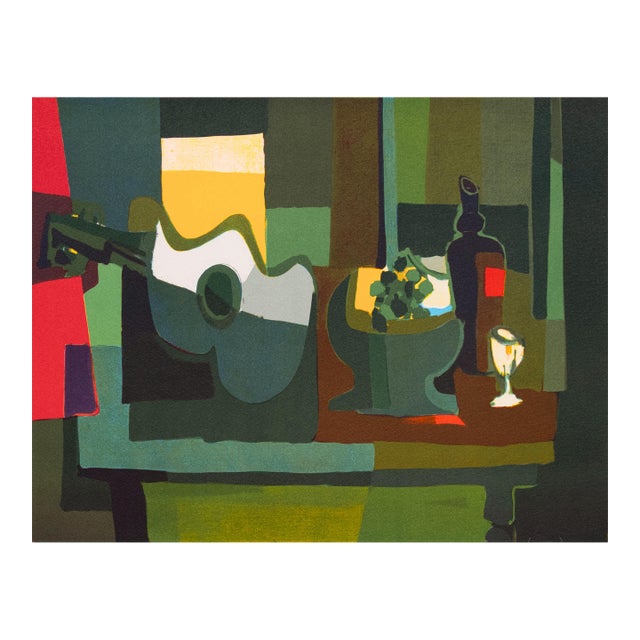 'Still Life With Guitar' by Marcel Mouly, 1989, Musee Moderne, Paris, Salon D'Automne, New York Museum of Modern Art, Los Angeles County Museum of Art For Sale