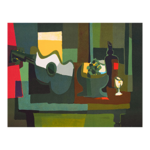 'Still Life With Guitar' by Marcel Mouly, 1989, Musee Moderne, Paris, Salon D'Automne, New York Museum of Modern Art, Los Angeles County Museum of Art