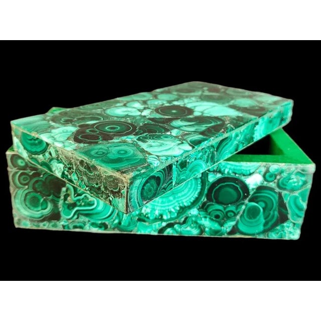 Malachite Box, 20th Century For Sale - Image 9 of 12