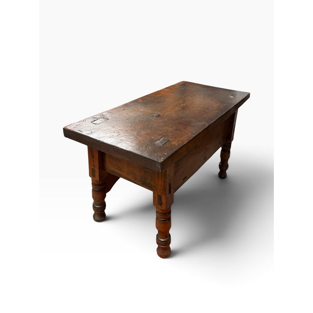 Antique 18c British Colonial Rustic Side Table For Sale - Image 9 of 9