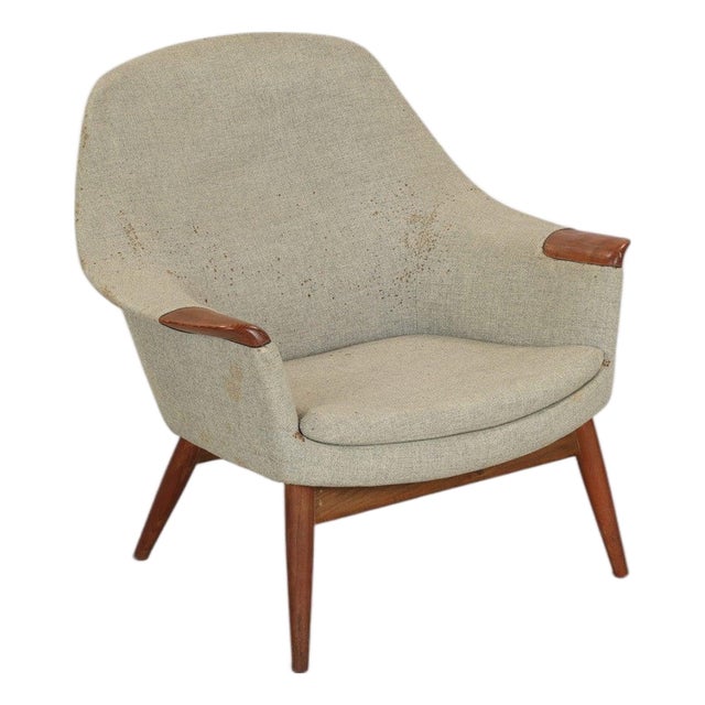 Mid 20th Century Lowback Organic Modern "Marina" Armchair by Gerhard Berg for Stokke For Sale
