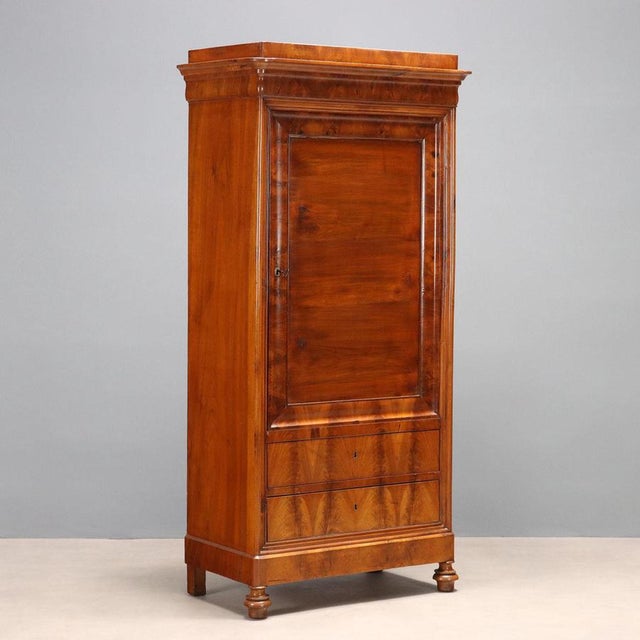 Antique Charles X Wardrobe in Mahogany, Italy, 19th Century For Sale - Image 12 of 12