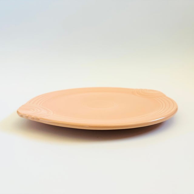 Mid-Century Modern Apricot Fiestaware Cake Plate For Sale - Image 3 of 12