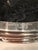 Glamorous and understated round Ralph Lauren silver plate tray with inset mirror. Has Ralph Lauren engraving and made in...