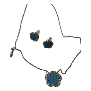 Turquoise Pendant Set, 3 Pieces For Sale