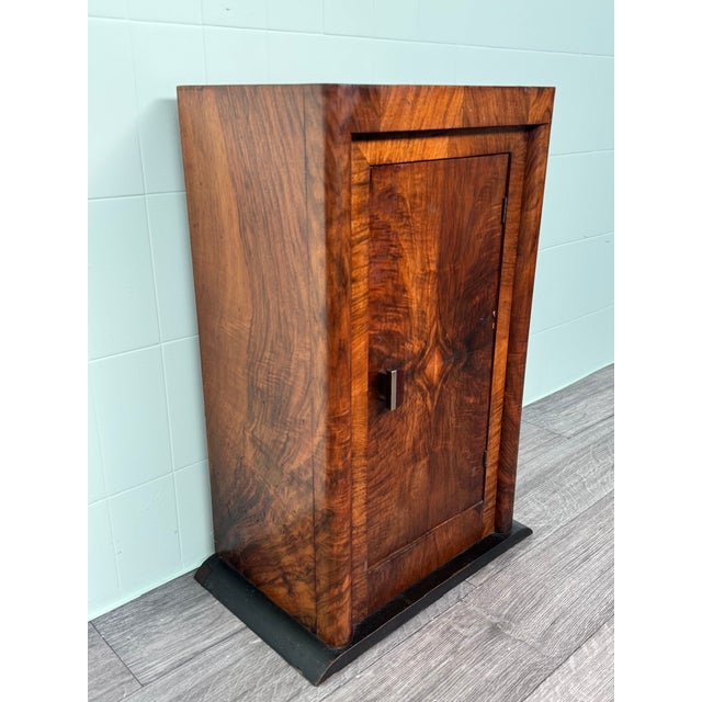 Antique Art Deco Wooden Nightstand, 1930s For Sale - Image 4 of 18