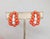 Vintage 1958 Crown Trifari Goldtone Cabochon Faux-Coral & Faux-Pearl Clip Earrings-2 Pieces For Sale In Philadelphia - Image 6 of 8