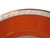 Limoges, France Circa 1940s Charles Arenfeldt Limoges Pastoral Cottages Orange With Gold Trim Plate For Sale - Image 4 of 11