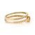 Metal Ruby & Diamond Beaded Double Band Stacking Ring Size 6.5 Set in 14k Yellow Gold For Sale - Image 7 of 16