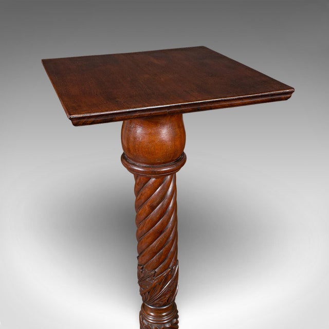 Brown Pair of Large Antique Torchiere, English, Country House, Bust Stands, Victorian For Sale - Image 8 of 12