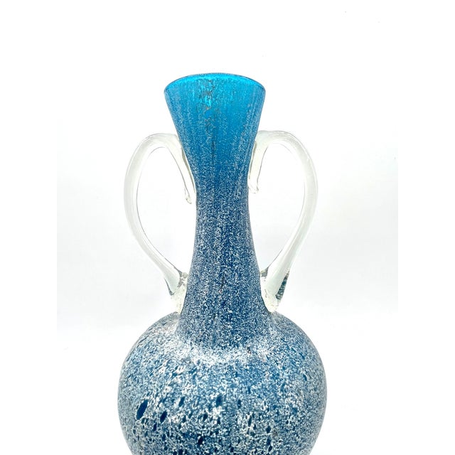Large Etruscan Style A Scavo Murano Glass Amphora Vase, 1960s For Sale - Image 11 of 18