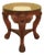 Lion Carved Mahogany Round Center Table With Glass Top For Sale