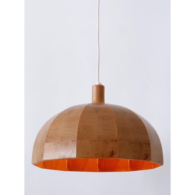 Mid-Century Modern Pine Wood Pendant Lamp, Sweden, 1960s For Sale - Image 10 of 18