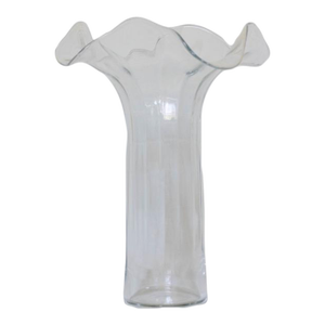 Vintage Italian Handblown Optic Glass Vase