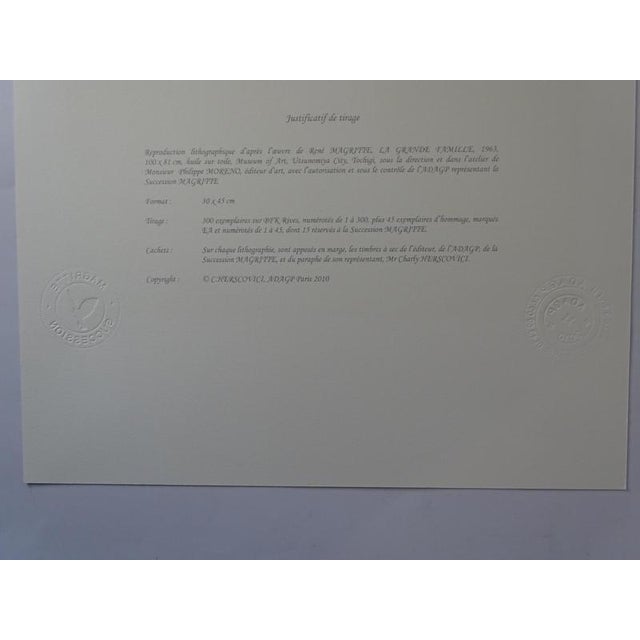 After René Magritte, The Great Family, Lithograph For Sale - Image 8 of 9