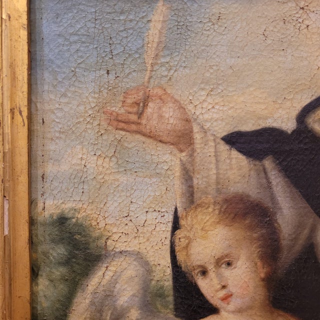 Castilian School Artist, Saint Thomas Aquinas, 1700s, Oil on Canvas, Framed For Sale - Image 9 of 18
