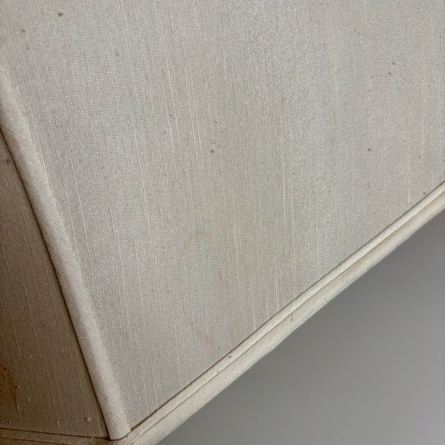 Vintage Mid-Century Modern Ivory Octagonal Bell Lamp Shade For Sale - Image 9 of 12