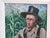 Textile Early 20th Century American Oil Painting of a Farmer Waiting in a Corn Field. For Sale - Image 7 of 12