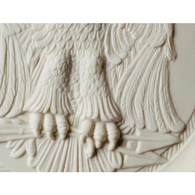 Mottahedeh Italian Bisque Porcelain Grand Tour Style Plaque With Gilt Border | Mid-20th C. For Sale - Image 4 of 18