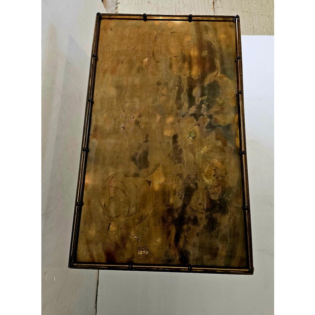 Brass & Iridescent Pair of Vintage Nesting Tables For Sale - Image 12 of 12