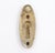 Traditional Reclaimed Plain Oval 1.75 In. Brass Keyhole Cover For Sale - Image 3 of 3