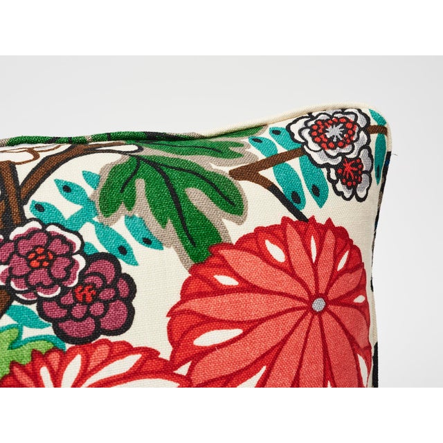 Contemporary Schumacher Chiang Mai Dragon Alabaster Linen Double-Sided Pillow For Sale - Image 3 of 7